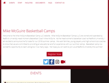 Tablet Screenshot of mikemcguirebasketballcamps.com